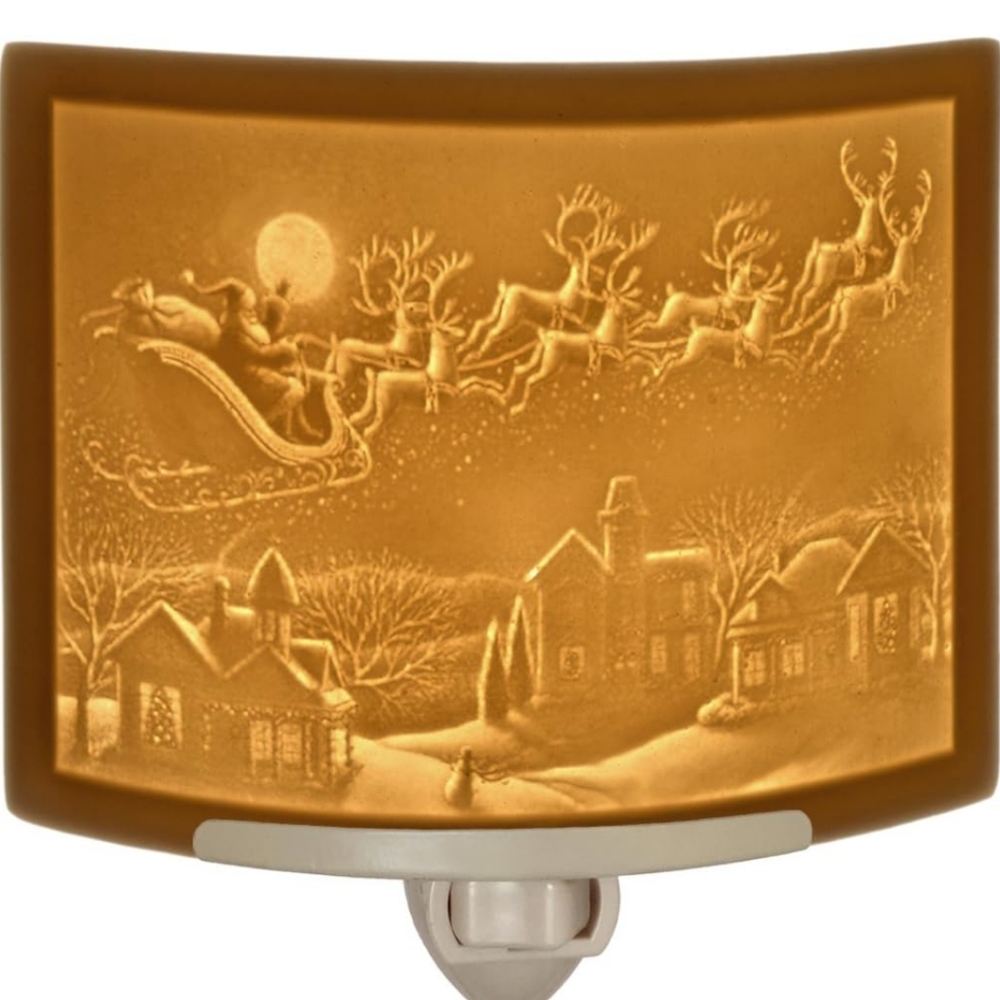 Porcelain Nightlight - Santa's Flight